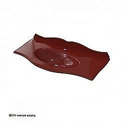 Раковина стеклянная Caprigo Бурже с бортиком эмаль 90 купить в интернет-магазине сантехники Sanbest