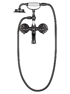 Смеситель для ванны с душем WONZON & WOGHAND RETRO, Темный графит (WW-88639020-BGM) купить в интернет-магазине сантехники Sanbest