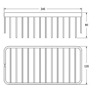 Полка-решетка Artwelle Universell 4102 хром купить в интернет-магазине сантехники Sanbest