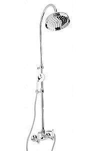 Душевая система Cezares NOSTALGIA-CD-01 хром/ручка белая купить в интернет-магазине сантехники Sanbest