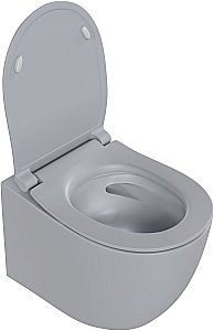 Унитаз подвесной Allen Brau Fantasy 3 Vortex 4.11035.SG серый матовый, с крышкой микролифт, слив торнадо купить в интернет-магазине Sanbest