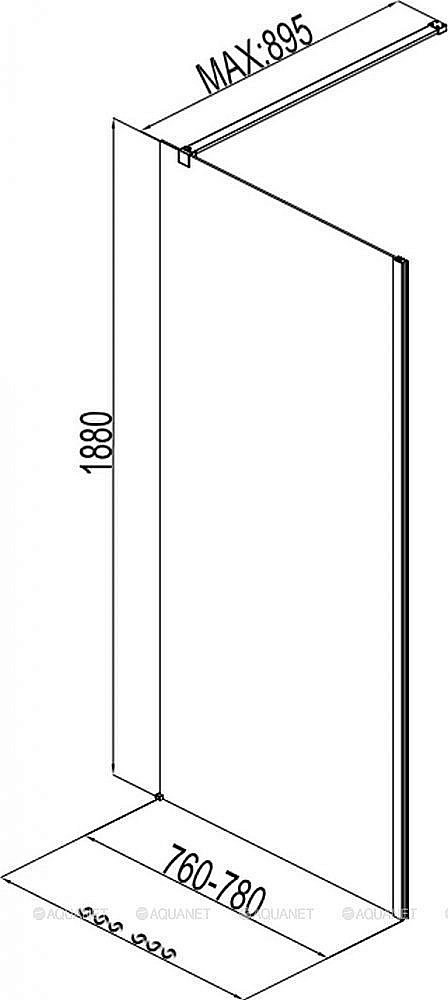 Душевое ограждение Aquanet Cinetic AE12-F-80H190U-CT 80 купить в интернет-магазине Sanbest