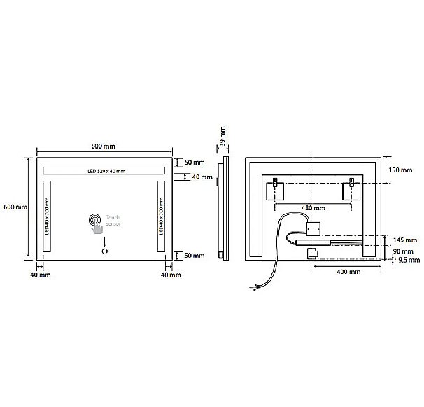 Зеркало Bemeta 101401117 хром в ванную от интернет-магазине сантехники Sanbest