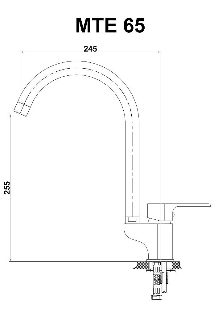 Смеситель для кухни GPD ATROS MTE65 купить в интернет-магазине сантехники Sanbest