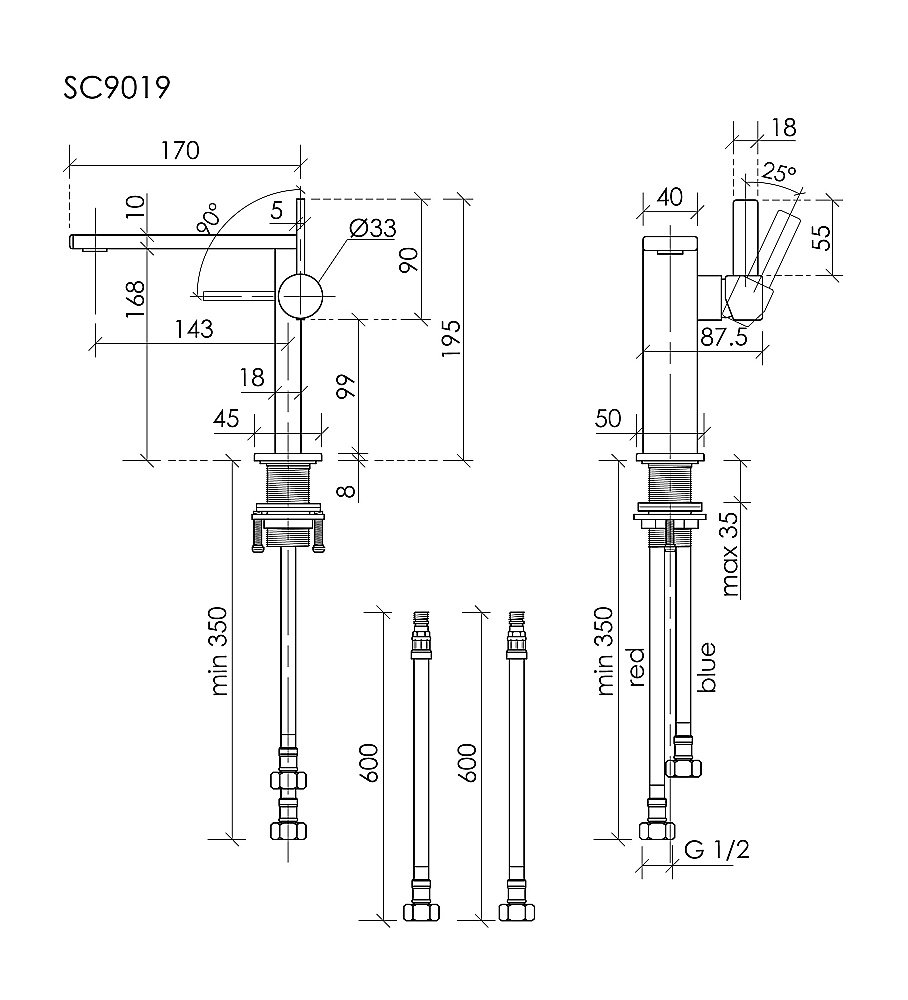 Смеситель для раковины Sancos Linn SC9019BN брашированный никель купить в интернет-магазине сантехники Sanbest