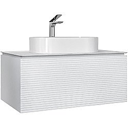 Тумба под раковину Jorno Stone 100 Stn.01.100/P/W/JR белая купить в интернет-магазине сантехники Sanbest