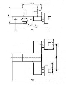 Смеситель для ванны BelBagno ROMANO ROM-VAS-CRM купить в интернет-магазине сантехники Sanbest