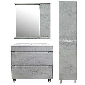 Тумба с раковиной Loranto Florena 70 с раковиной Эридан 70 Светлый Бетон для ванной в интернет-магазине Sanbest