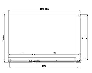 Душевой уголок Veconi Premium Alassio SP GR AL-SP-12080-00-GR-C4 120х80 стекло прозрачное осветленное/профиль брашированный графит купить в интернет-магазине Sanbest