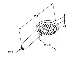 Душевая лейка Kludi Freshline 678000500 купить в интернет-магазине сантехники Sanbest
