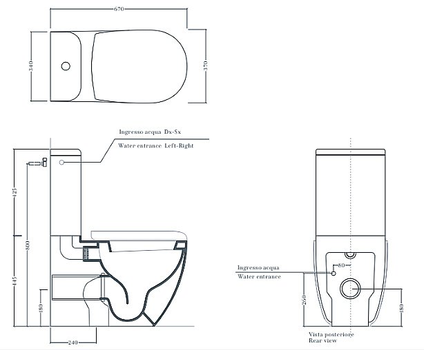 Унитаз напольный Artceram FILE 2.0 37х67 купить в интернет-магазине Sanbest