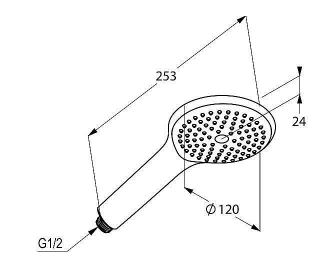Душевая лейка Kludi Freshline 678000500 купить в интернет-магазине сантехники Sanbest