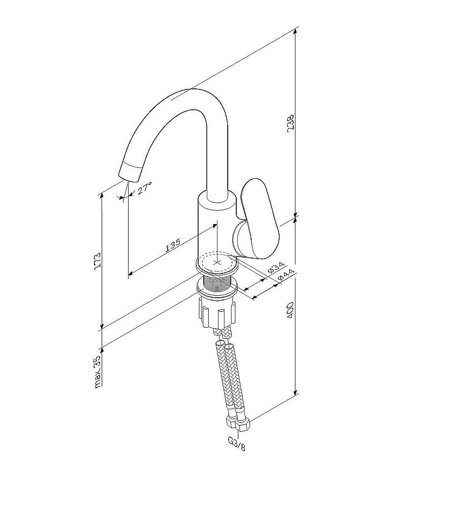Смеситель для раковины AM.PM LIKE F8002700 купить в интернет-магазине сантехники Sanbest