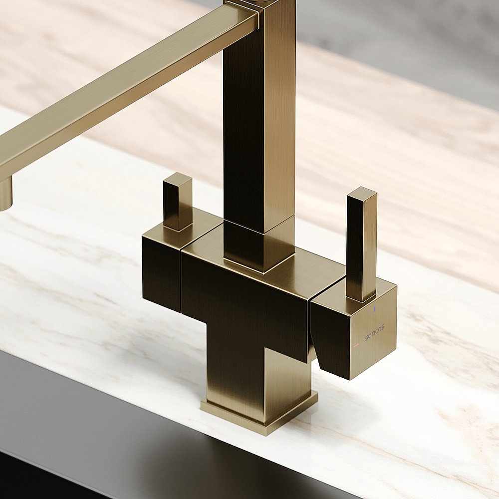 Смеситель для кухни Sancos Moro SC4006BG брашированное золото купить в интернет-магазине сантехники Sanbest