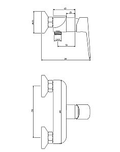 Смеситель для душа OMNIRES ASTORIA AS5640CR купить в интернет-магазине сантехники Sanbest