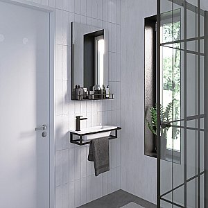 Консоль с раковиной Grossman Метрис-50 с правым полотенцедержателем для ванной в интернет-магазине сантехники Sanbest