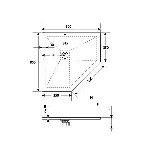 Душевой поддон RGW Stone Tray 16155088-01 80х80 белый купить в интернет-магазине Sanbest