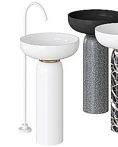 Раковина с пьедесталом Artceram Jolie 50 JOC001 01 00-JOL001 01 00 белая купить в интернет-магазине Sanbest