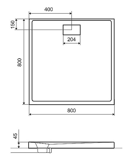 Душевой поддон Excellent ZERO 80x80 купить в интернет-магазине Sanbest