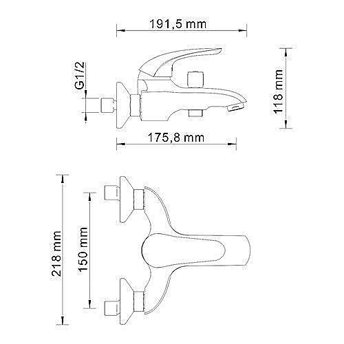 Смеситель для ванны WasserKRAFT Rossel 2801 купить в интернет-магазине сантехники Sanbest