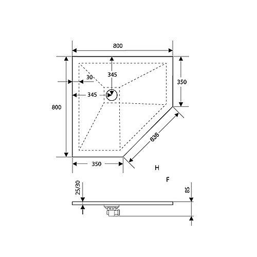 Душевой поддон RGW Stone Tray 16155088-01 80х80 белый купить в интернет-магазине Sanbest