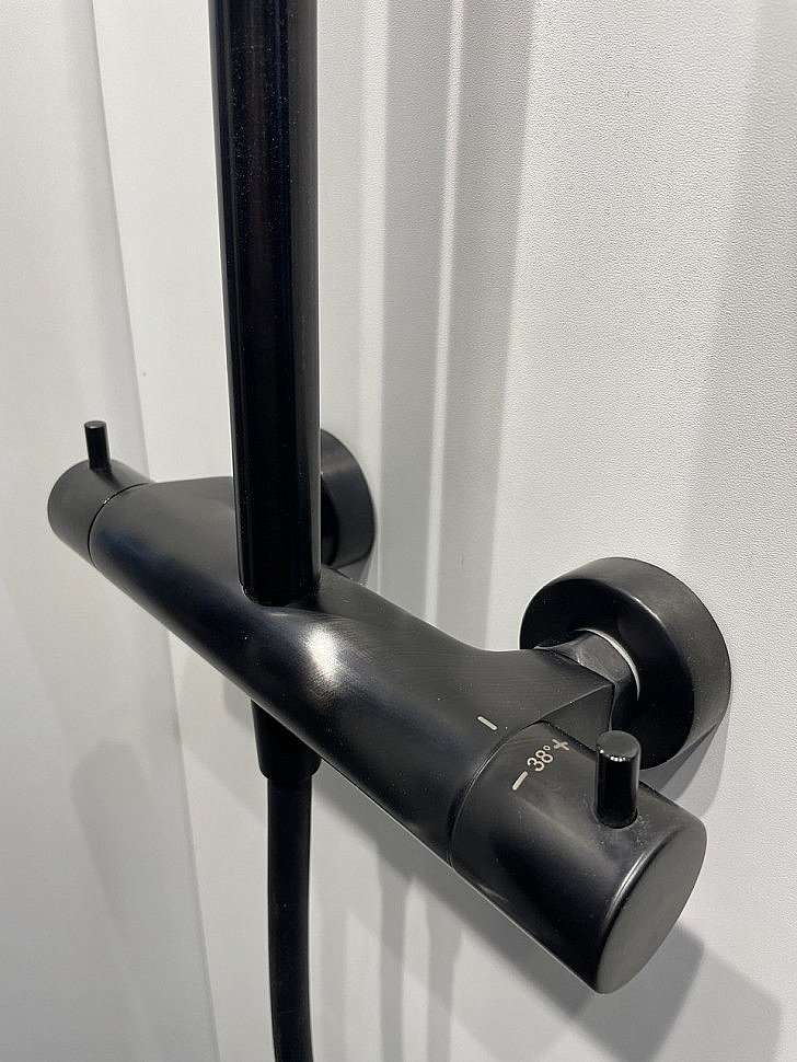 Душевая система PAINI Cox 78PZ689THTT черная матовая купить в интернет-магазине сантехники Sanbest