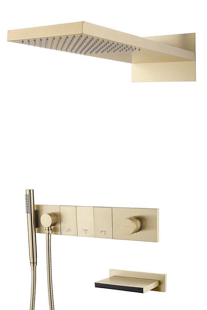 Душевая система Boheme Zodiac 132-2-G золото купить в интернет-магазине сантехники Sanbest