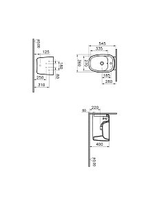 Биде подвесное Vitra PLURAL 7831B483-0288 купить в интернет-магазине Sanbest