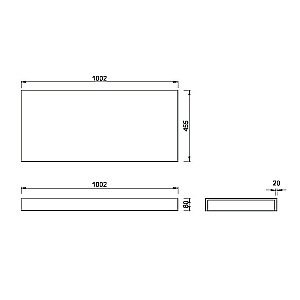 Столешница Armadi Art FLAT 869-100 100 белая матовая для ванной в интернет-магазине сантехники Sanbest