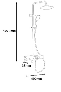 Душевая система Azario AZ-821 хром/белая купить в интернет-магазине сантехники Sanbest