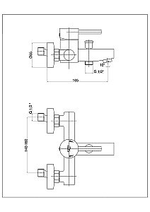 Смеситель для ванны GPD ESPINA MBB70 купить в интернет-магазине сантехники Sanbest