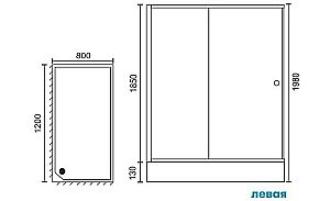 Душевой уголок Royal Bath RB8120HP-C-CH 120х80 матовый купить в интернет-магазине Sanbest