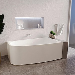 Ванна акриловая Радомир Рона 148х80 белая, слив золото купить в интернет-магазине Sanbest