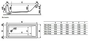 Ванна акриловая Jika CUBITO 2.2242.0.000.000.1 170х75 белая купить в интернет-магазине Sanbest