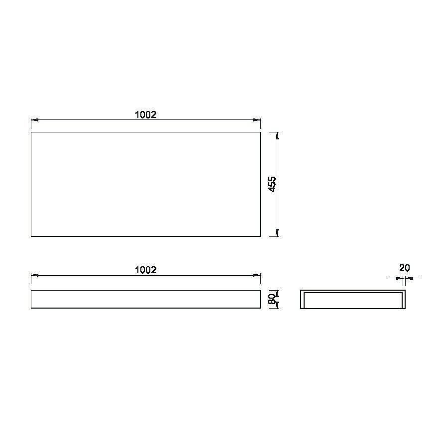 Столешница Armadi Art FLAT 869-100 100 белая матовая для ванной в интернет-магазине сантехники Sanbest