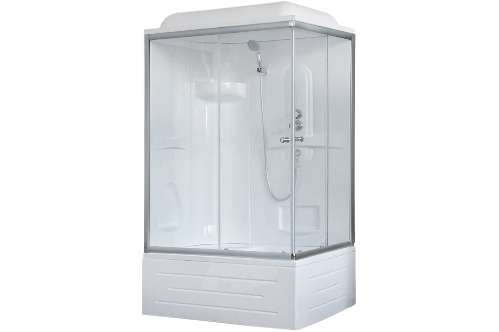 Душевая кабина Royal Bath RB8120BP1-T 120x80 профиль сатин/стекло прозрачное купить в интернет-магазине Sanbest