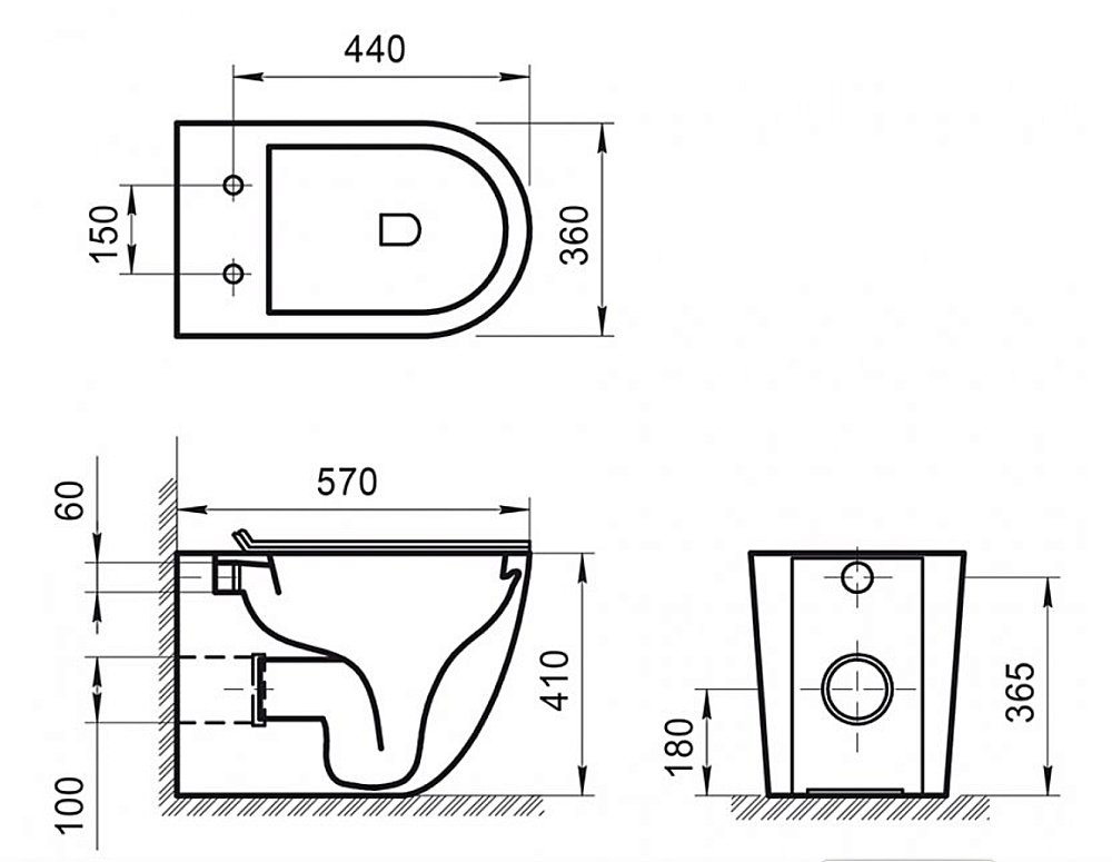 Унитаз приставной BelBagno SFERA-R BB2141CBR безободковый купить в интернет-магазине Sanbest
