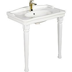 Консоль с раковиной Creavit Antik 80 белая для ванной в интернет-магазине сантехники Sanbest