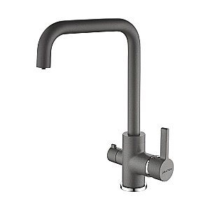 Смеситель для кухни Paulmark Logas Lo213021-GRM Серый металлик купить в интернет-магазине сантехники Sanbest