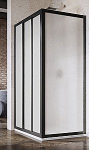 Душевой уголок Ravak Supernova ASDP3+APSS 120х90 профиль черный/витраж пластик Pearl купить в интернет-магазине Sanbest