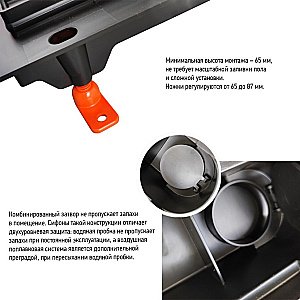 Душевой лоток PAINI Medium CH650MC 65 черный матовый купить в интернет-магазине Sanbest