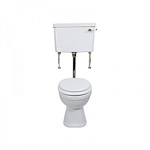 Унитаз Magliezza Retro 7009 белый/золото, с низким бачком купить в интернет-магазине Sanbest