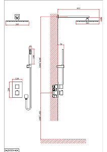Душевая система D&K Bayern.Liszt DA2515705A04 черная матовая купить в интернет-магазине сантехники Sanbest