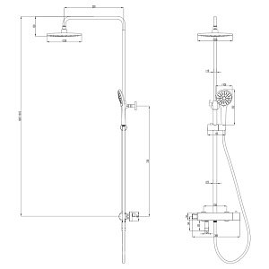 Душевая колонна Lemark Bronx LM3772GM купить в интернет-магазине сантехники Sanbest