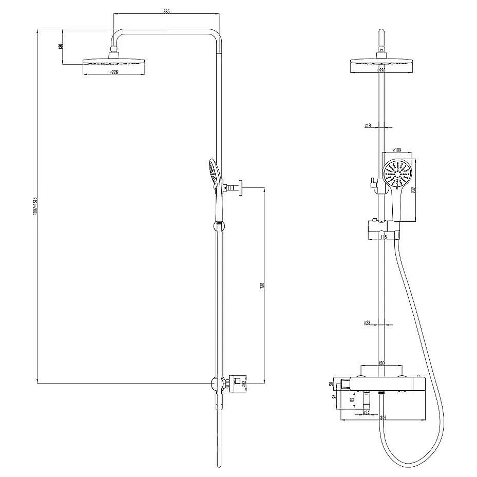 Душевая система Lemark Bronx LM3772GM купить в интернет-магазине сантехники Sanbest