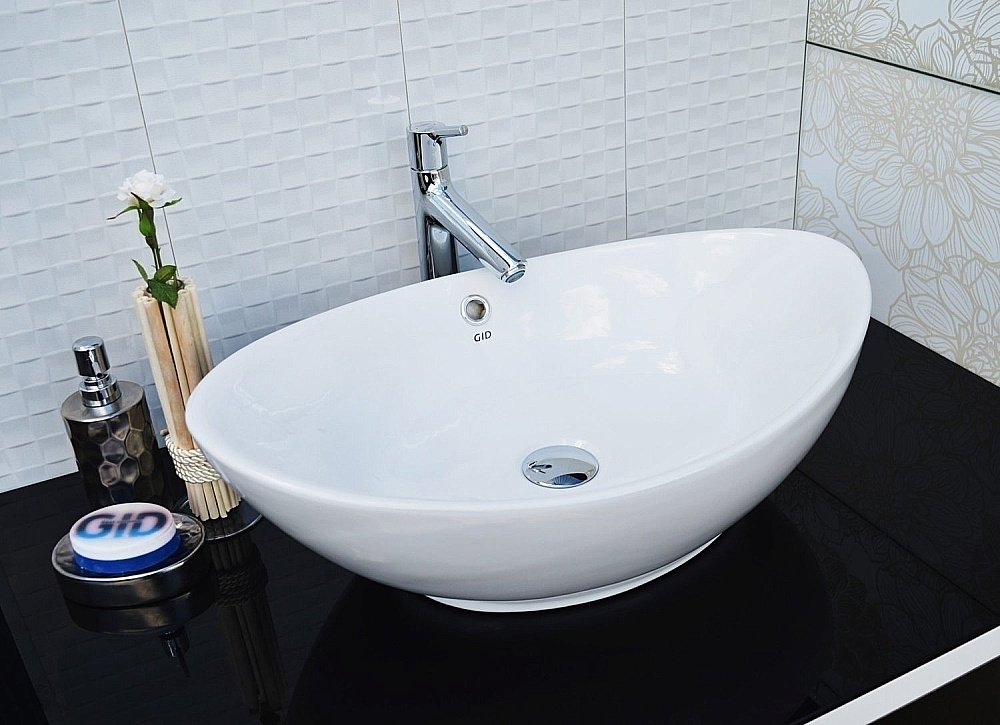 Раковина накладная Gid Lago 60 N9019 51108 белая купить в интернет-магазине Sanbest