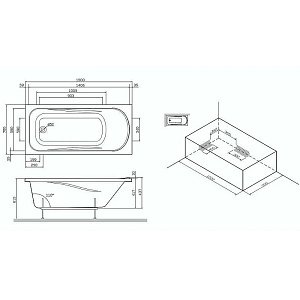 Ванна акриловая AM.PM Sense W75A-150-070W-KL 150х70 купить в интернет-магазине Sanbest