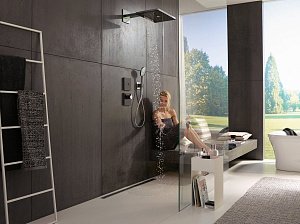 Смеситель для душа Hansgrohe ShowerSelect Glass 15736400 купить в интернет-магазине сантехники Sanbest