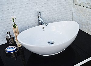 Раковина накладная Gid Lago 60 N9019 51108 белая купить в интернет-магазине Sanbest