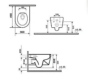 Подвесной унитаз GID Tornado Tr2133TF 62262Y безободковый, с крышкой микролифт, слив-торнадо, белый купить в интернет-магазине Sanbest